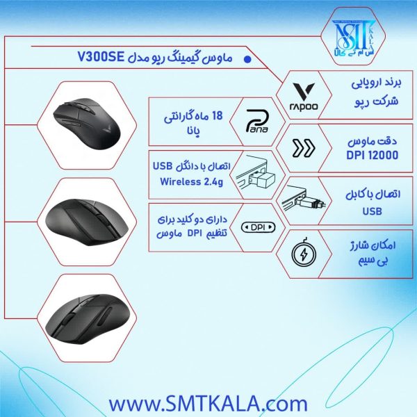 V300SE قیمت و خرید ماوس گیمینگ بی سیم رپو مدل