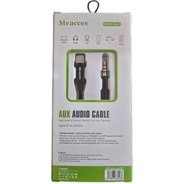 MA-11 قیمت و خرید کابل تایپ C به Aux می اکسز مدل